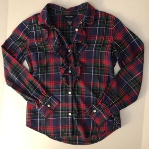 Girls Ralph Lauren Plaid Flannel Shirt - EUC